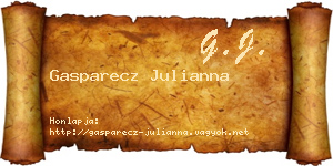 Gasparecz Julianna névjegykártya